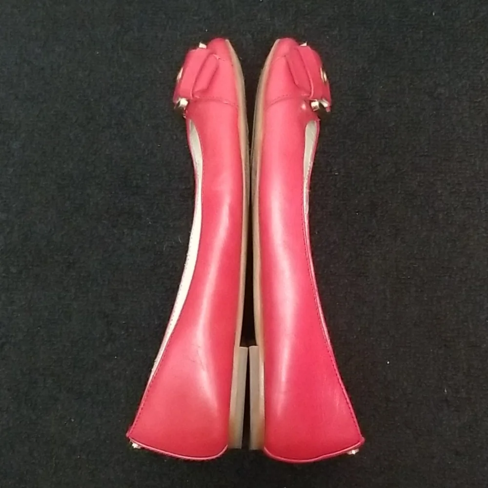 [Excellent Condition] MICHAEL KORS leather ballet flats in Red Calder MK Size 6